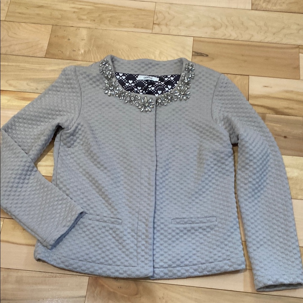 Gorgeous LuckyLu Floral Emblished Jacket